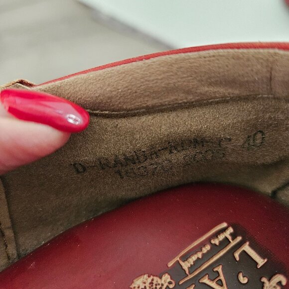 Spring Step L'Artiste Sz 40/9.5 Slip On Red Cut Out Floral shoes Art To Wear - Picture 11 of 11